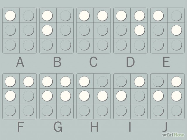 Μέθοδος_Μπράιγ_εκμάθηση 670px-Read-Braille-Step-2