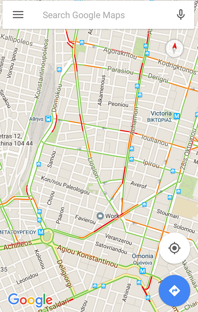 google maps traffic greece 2