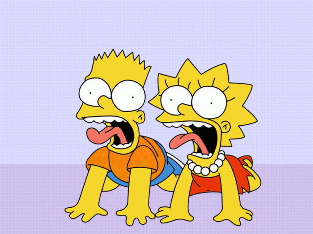 Bart-and-Lisa-screaming-the-simpsons-271496_1024_768