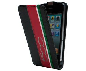 Fiat 500 The Authentic Flip Case for Apple iPhone 4S 4 -Black