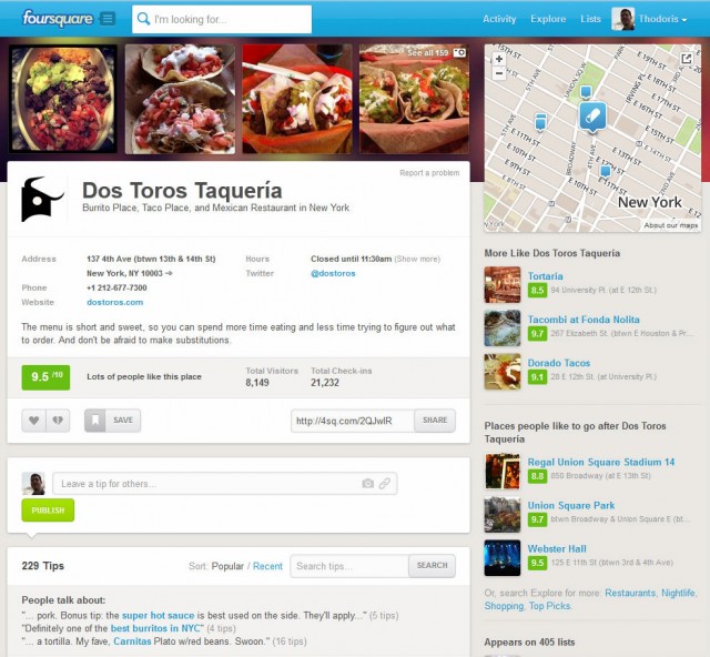 new foursquare design