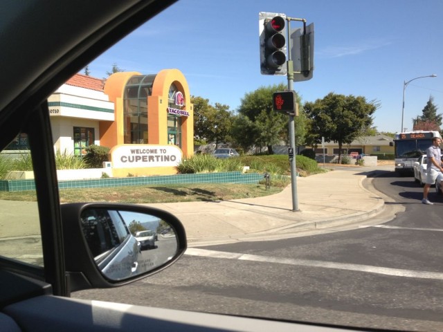 the-local-road-to-apple-is-a-hell-of-fast-food-and-mass-produced-junk-shops-steve-jobs-would-have-been-appalled-halfway-down-it-though-you-hit-the-town-line--cupertino--and-your-excitement-continues-to-build