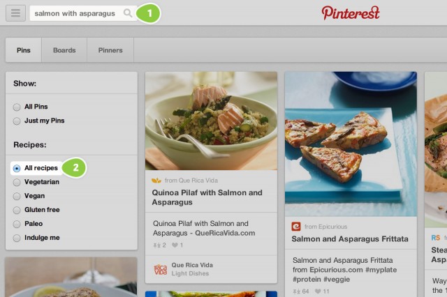 pinterest recipes search