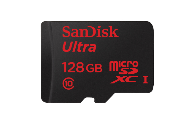 128GB SanDisk Ultra microSDXC UHS-1 memory card