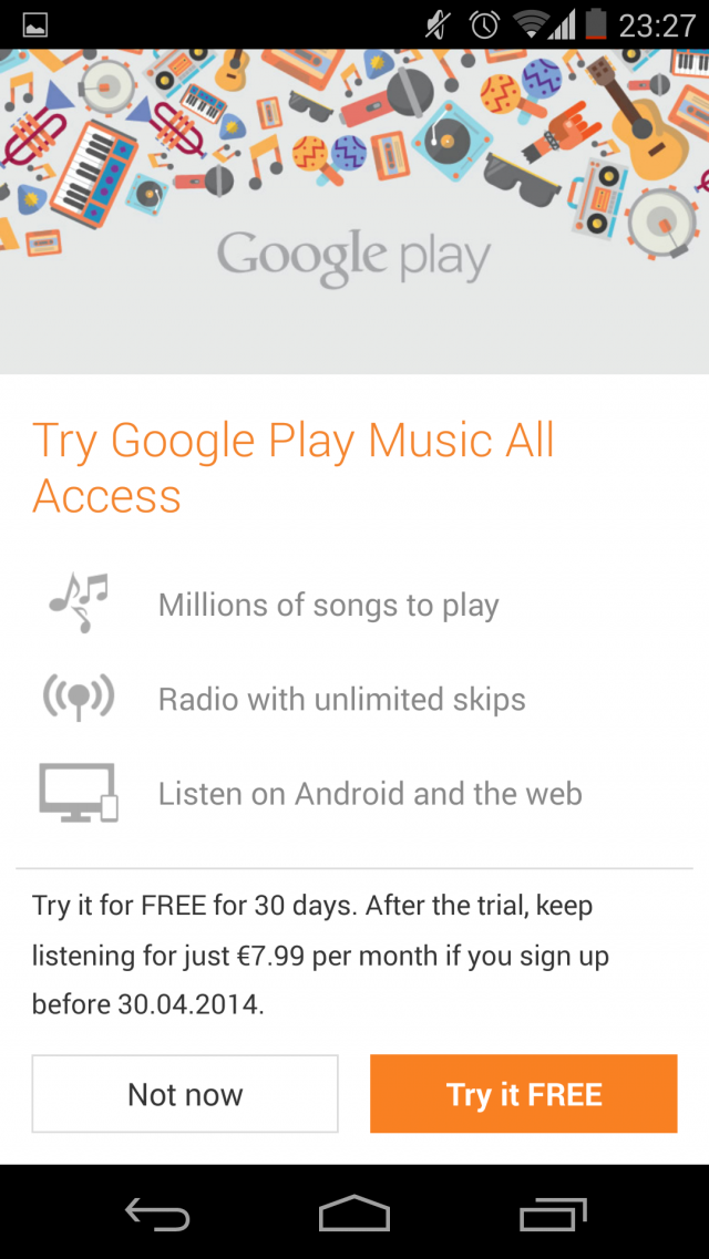 Google Play Music All Access