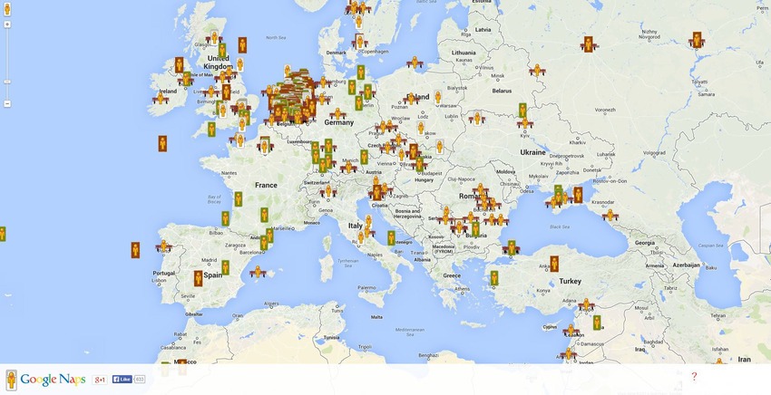 google naps europe