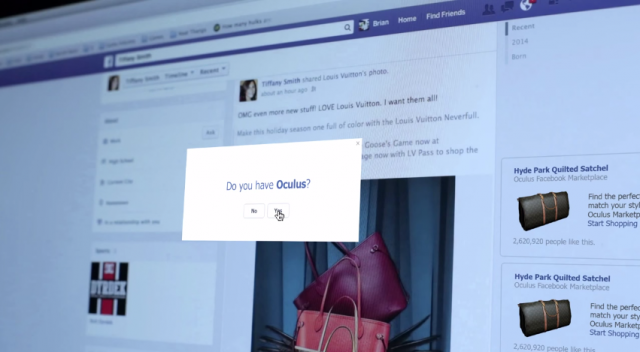 facebook oculus rift social ecommerce