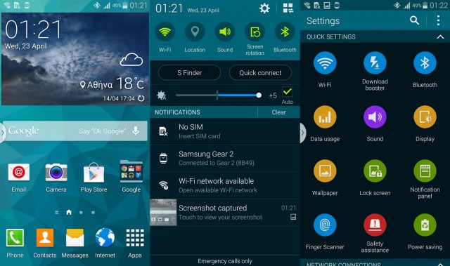 galaxy s5 menu