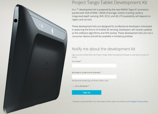 Project Tango Tablet Development Kit 02