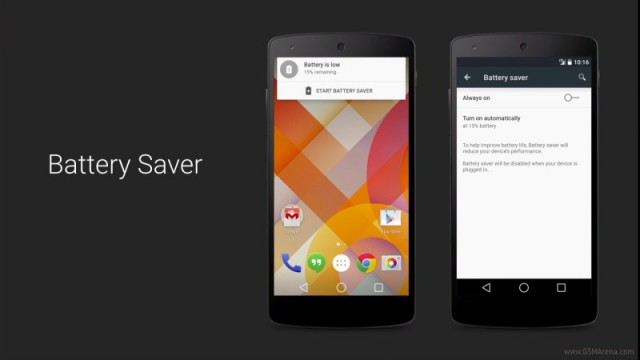 android L battery saver