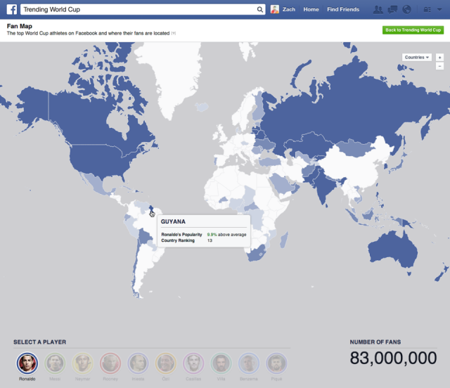 facebook world cup fandom map