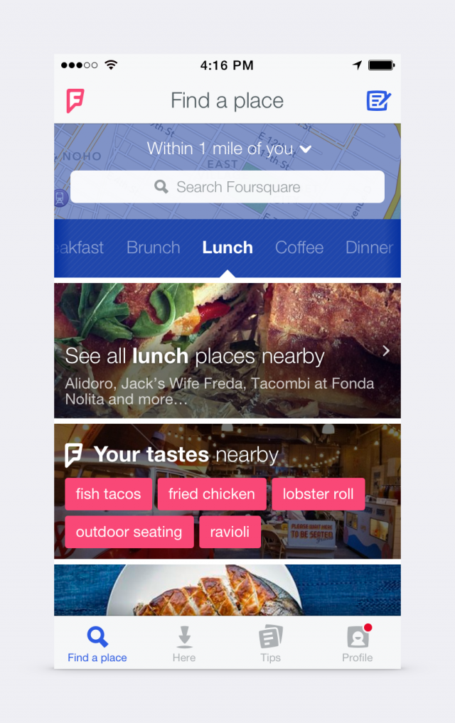 new-foursquare-app