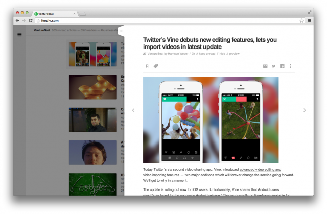 feedly slider