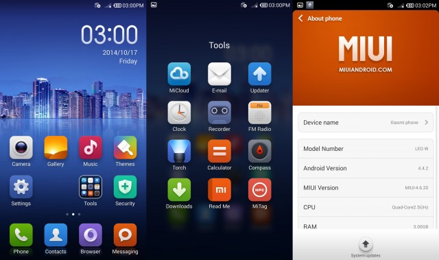 xiaomi mi4 menu