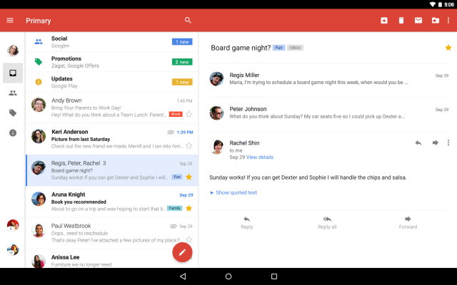 Gmail Blog Tablet image