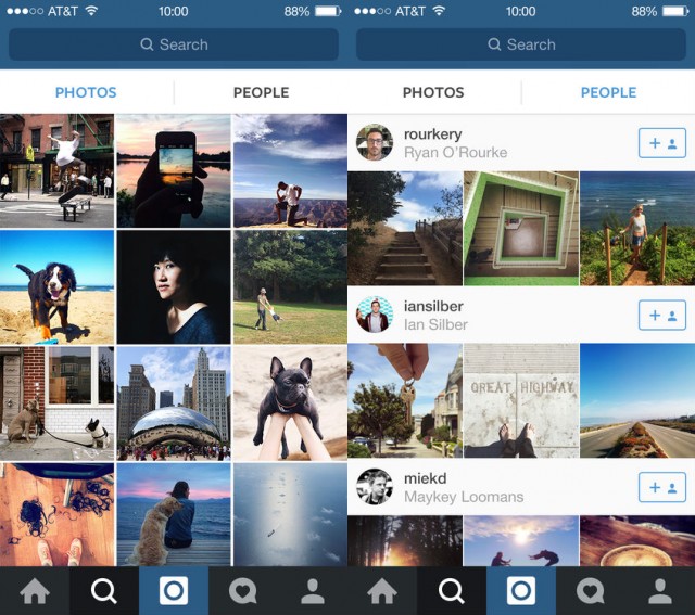 Instagram new People tab in Explore tab