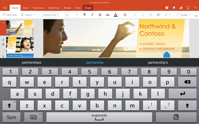 Office for Android tablet preview