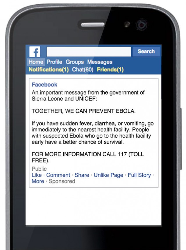 facebook supports fight for ebola