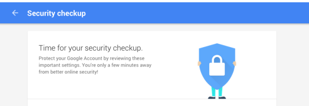 Security Checkup Google Drive 2GB