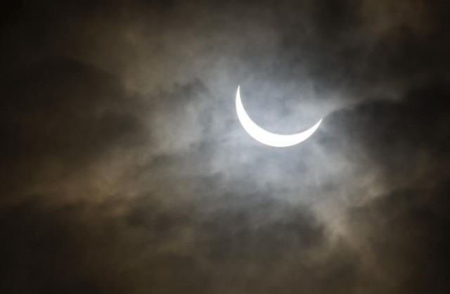 The eclipse in Backwell, Somerset
