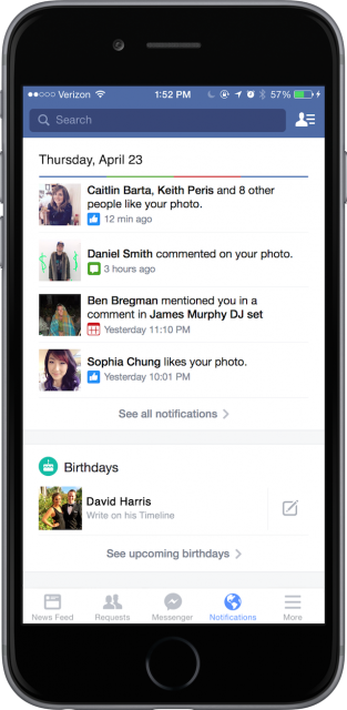 Facebook Notifications 1