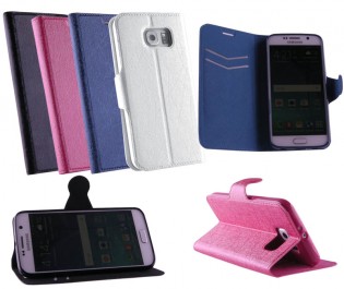 ΘΗΚΕΣ SAMSUNG G920 S6 LINE LEATHER-TPU BOOK STAND