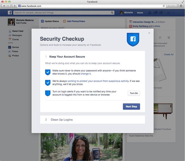 facebook security checkup