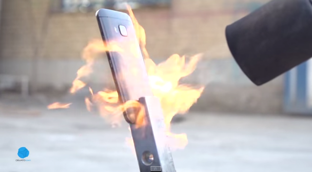 htc one m9 fire