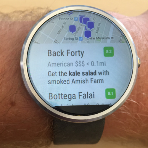 Εφαρμογή του Foursquare για Android Wear