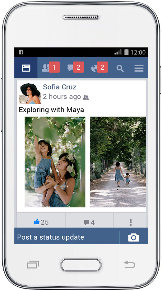 Facebook lite news feed