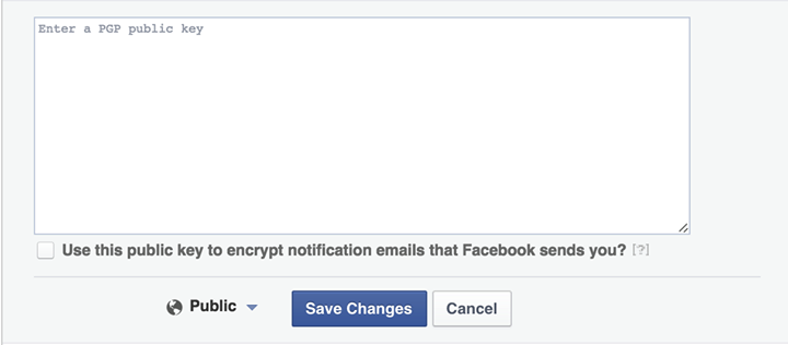 Facebook Encrypted emails