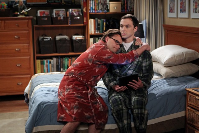 "The Proton Transmogrification" -- Professor Proton helps Sheldon (Jim Parsons, right) cope with grief, while Leonard (Johnny Galecki, left) turns a relationship milestone into a competition with Penny, on THE BIG BANG THEORY, Thursday, May 1 (8:00-8:31 PM, ET/PT) on the CBS Television Network.  Photo: Sonja Flemming/CBS ÃÂ©2014 CBS Broadcasting, Inc. All Rights Reserved