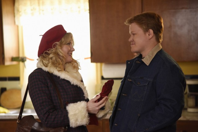 FARGO -- Pictured: (l-r) Kirsten Dunst as Peggy Blumquist, Jesse Plemons as Ed Blumquist. CR: Chris Large/FX