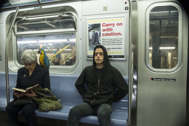 MR. ROBOT -- "wh1ter0se.m4v" Episode 108 -- Pictured: Rami Malek as Elliot Alderson -- (Photo by: David Giesbrecht/USA Network)