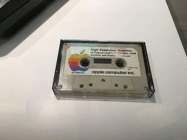 Apple software on a cassette tape