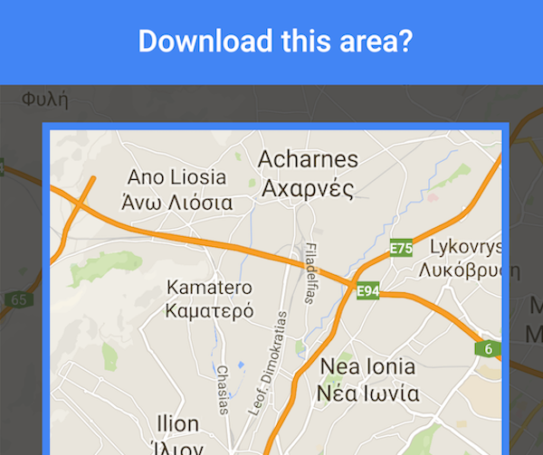 google maps offline kentriko