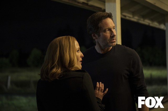 THE X-FILES: L-R: Gillian Anderson and David Duchovny. The next mind-bending chapter of THE X-FILES debuts with a special two-night event beginning Sunday, Jan. 24 (10:00-11:00 PM ET/7:00-8:00 PM PT), following the NFC CHAMPIONSHIP GAME, and continuing with its time period premiere on Monday, Jan. 25 (8:00-9:00 PM ET/PT). ©2016 Fox Broadcasting Co. Cr: Ed Araquel/FOX