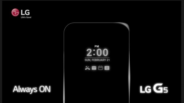 LG G5 Always On feature