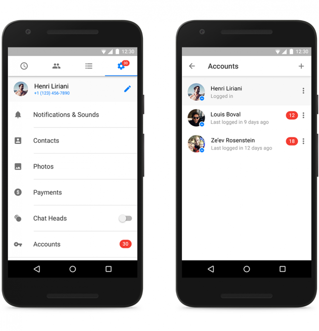 messenger multiple accounts