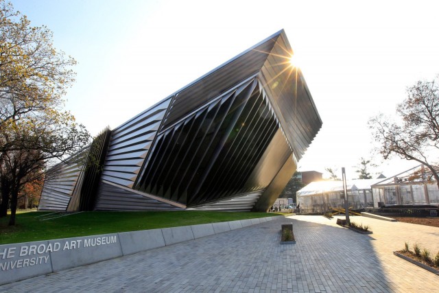 Eli and Edythe Broad Art Museum is seen on the campus of Michigan State University in East Lansing, Mich