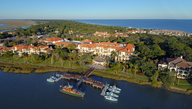 Αεροφωτογραφία από το Sea Island στη Georgia.