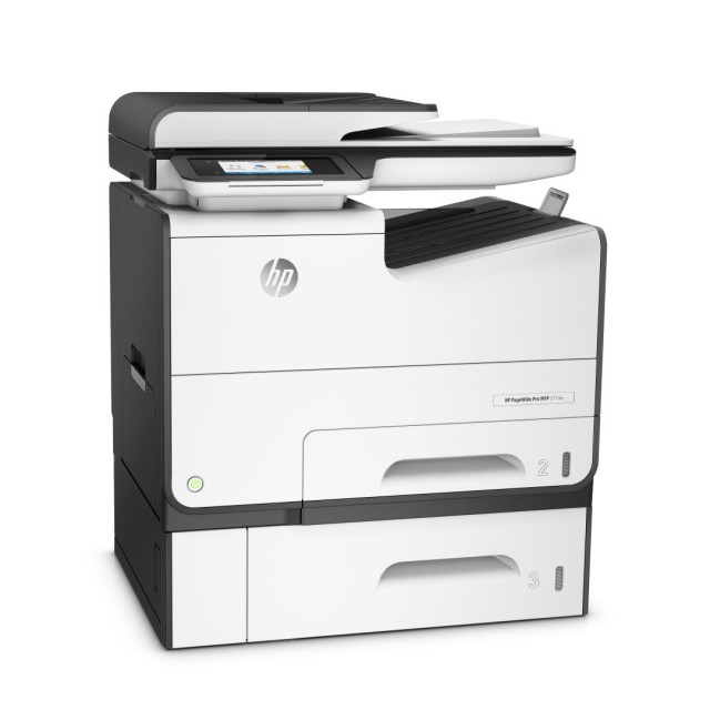 HP PageWide Pro 577dw MFP with one additional tray, Right facing, no output