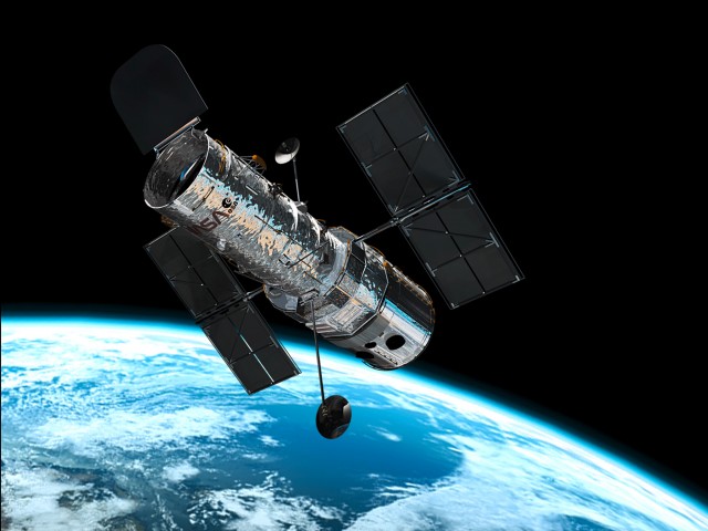 Hubble in orbit