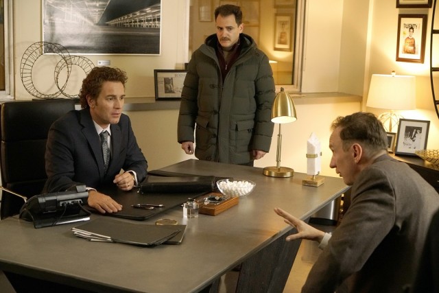 FARGO -- Year 3 -- Pictured (l-r): Ewan McGregor as Emmit Stussy, Michael Stuhlbarg as Sy Feltz, David Thewlis as V.M. Vargas. CR: Chris Large/FX