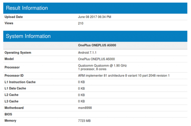 oneplus 5 8gb ram