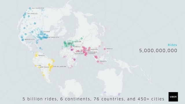 Uber 5 billion riders infographic