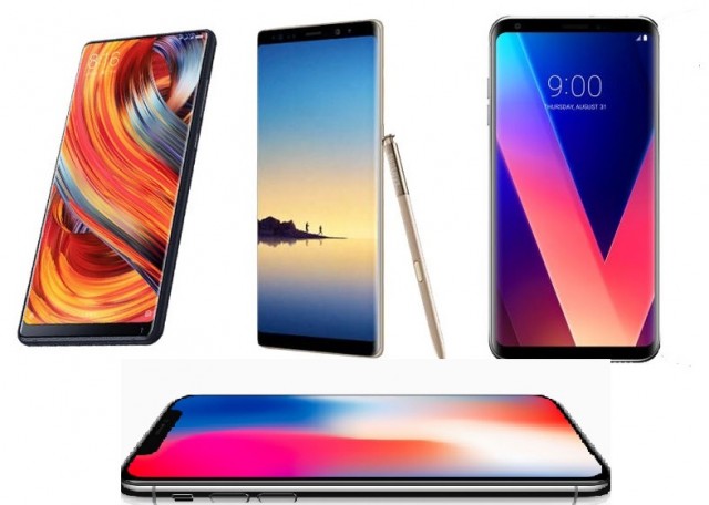 iPhone X - Samsung Galaxy Note 8 - LG V30 - Xiaomi Mi Mix 2 photos