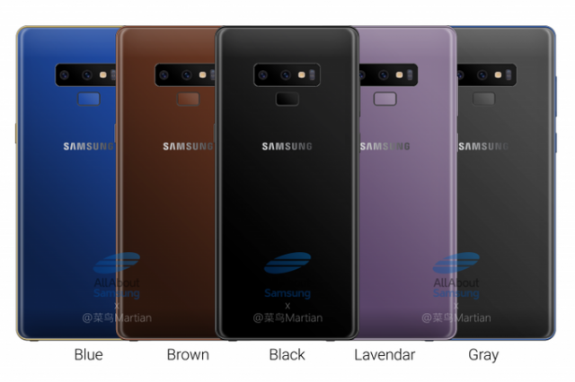 Samsung Galaxy Note 9 colors