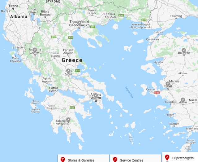 Tesla Superchargers και στην Ελλάδα  Tesla-superchargers-greece-640x523