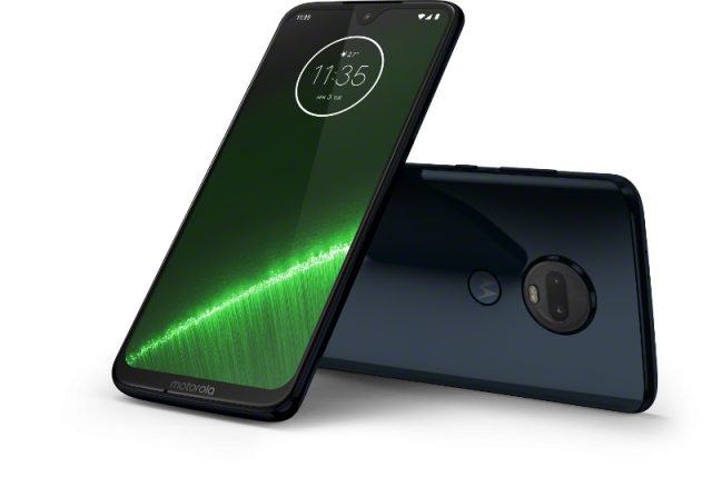 Moto G7 Plus_ROW_Deep Indigo_LAYDOWN COMBO